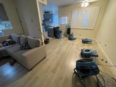 Burst supply line dried in a Lincoln Park home