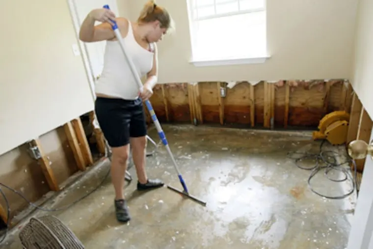 Slab leak dried under a Phillips Ranch floor